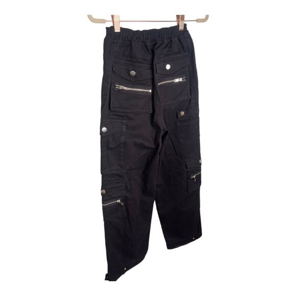 EB Denim Cargo Pants High Rise 100% Cotton Utility Y2K Goth Streetwear Baggy XS - Picture 7 of 16